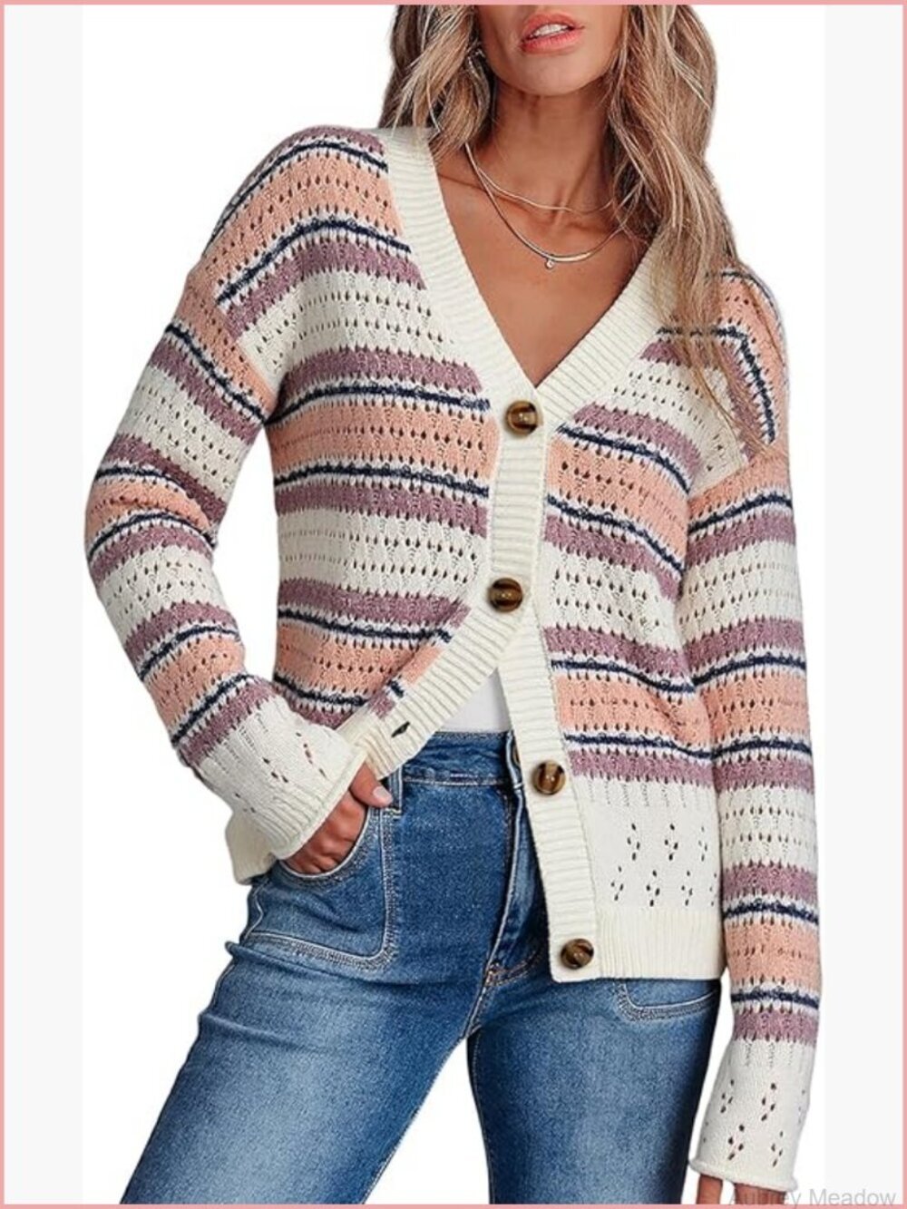 Open Front Long Sleeve Hollow Out Crochet Knit Cardigan Sweater Boho Outerwear